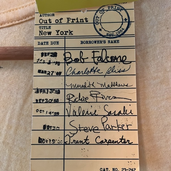 Curious George Out of Print Women’s V-neck T-shirt L yellow NWT - Picture 4 of 6